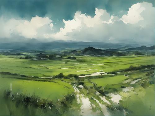 green plains of japan, 