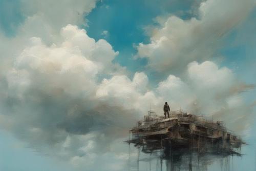 Mysterious-clouds-drifting-in-a-blue-sky  close-up - all-natural-colors -style-of-Michael-Carson-9